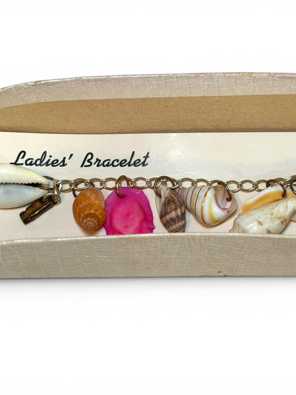 Vintage Florida Seashell Charm Bracelet in Box - Picture 3 of 9